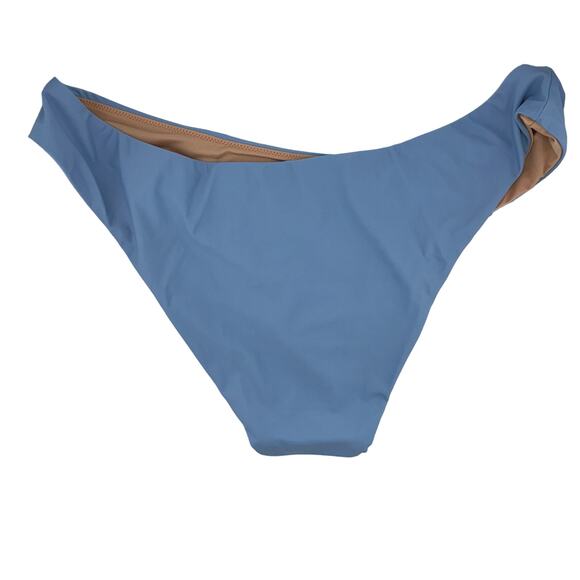 J. Crew Curved Waist cheeky Bikini Bottom Light Blue Size XL NWT - Picture 2 of 3